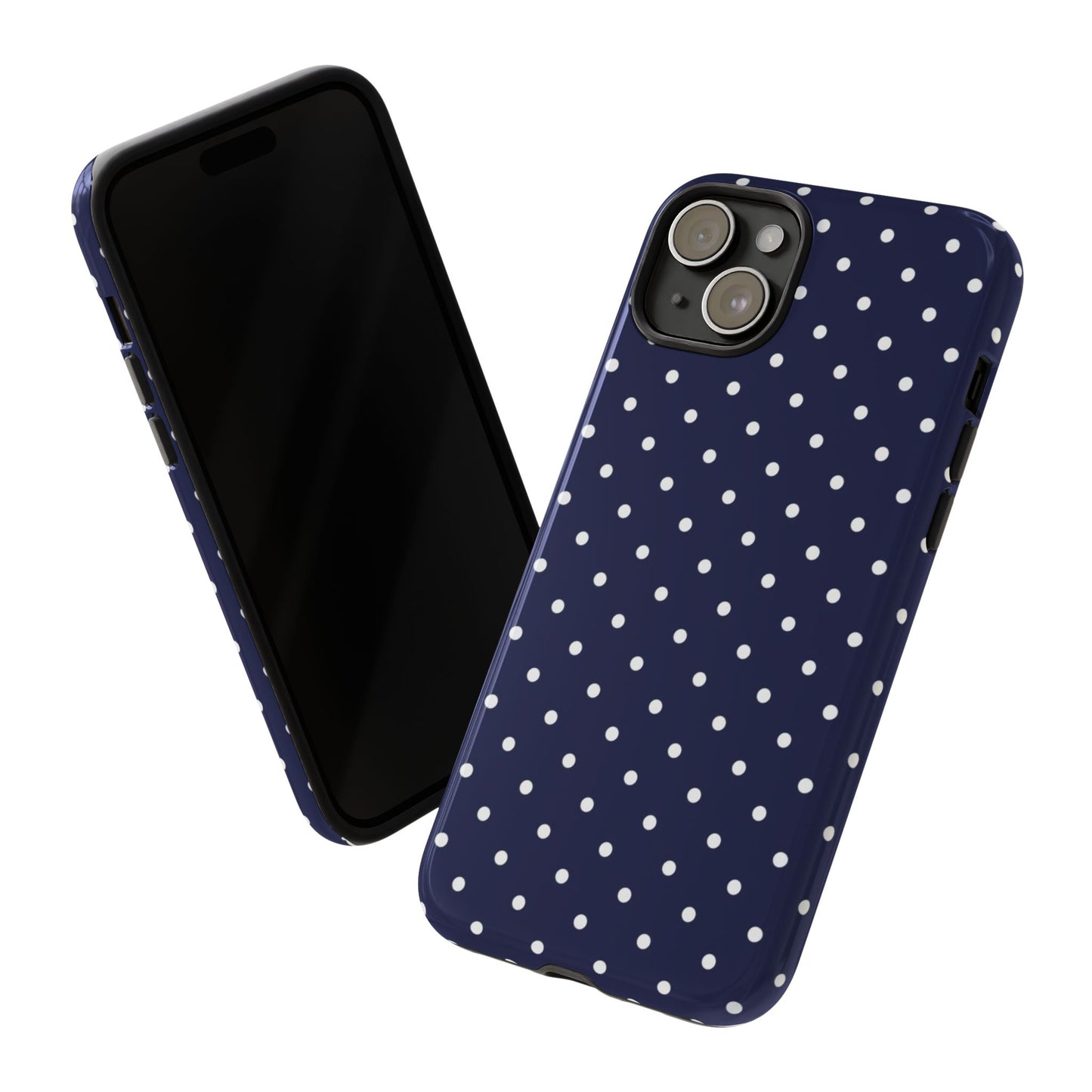 Navy Polka Dot iPhone Case
