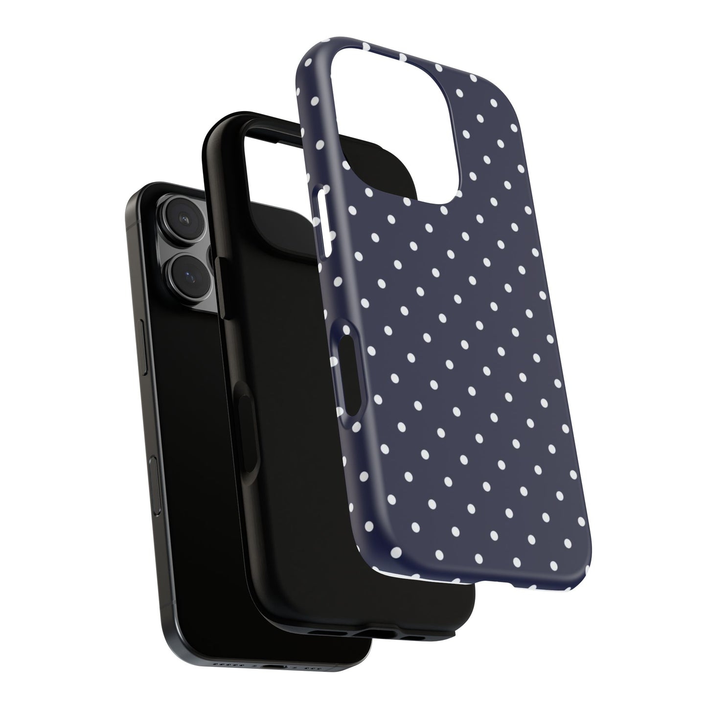 Navy Polka Dot iPhone Case