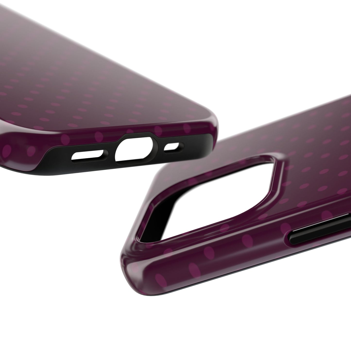 Plum Polka Dot iPhone Case