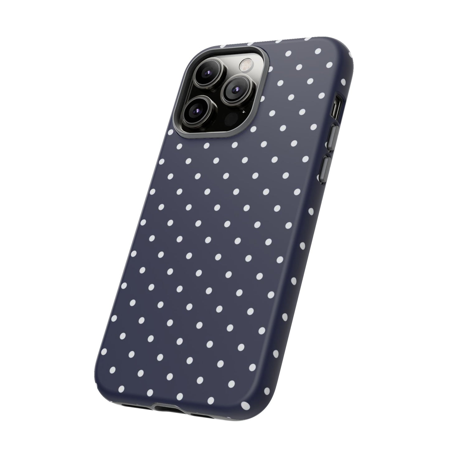 Navy Polka Dot iPhone Case