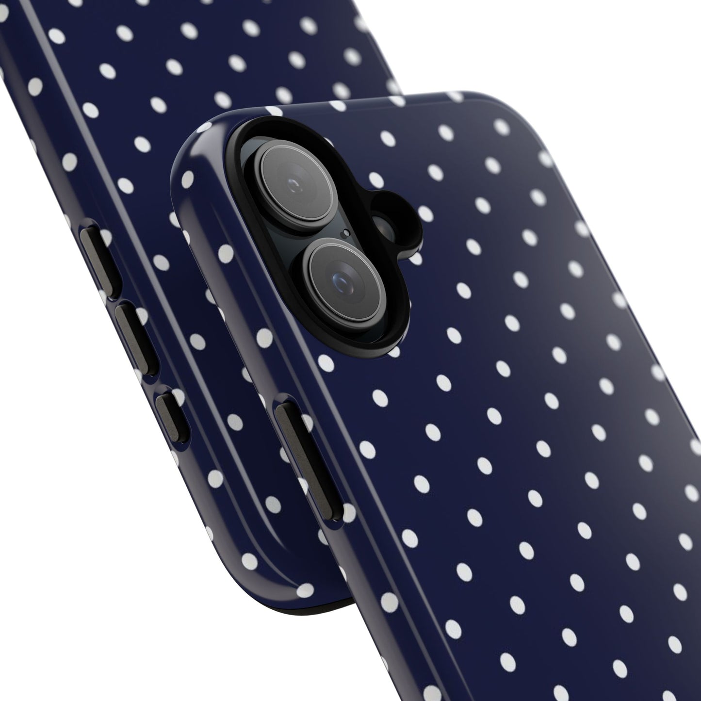 Navy Polka Dot iPhone Case