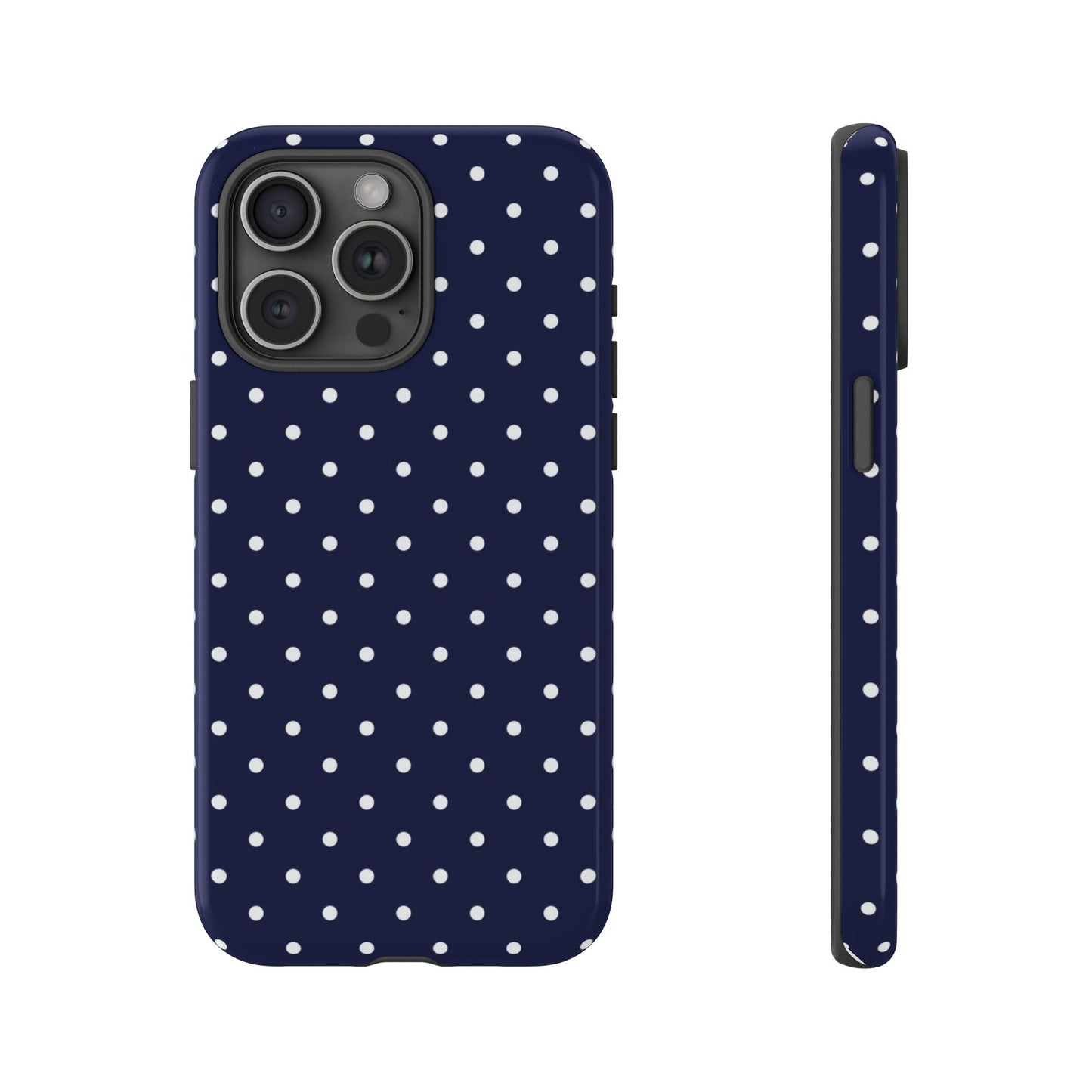 Navy Polka Dot iPhone Case