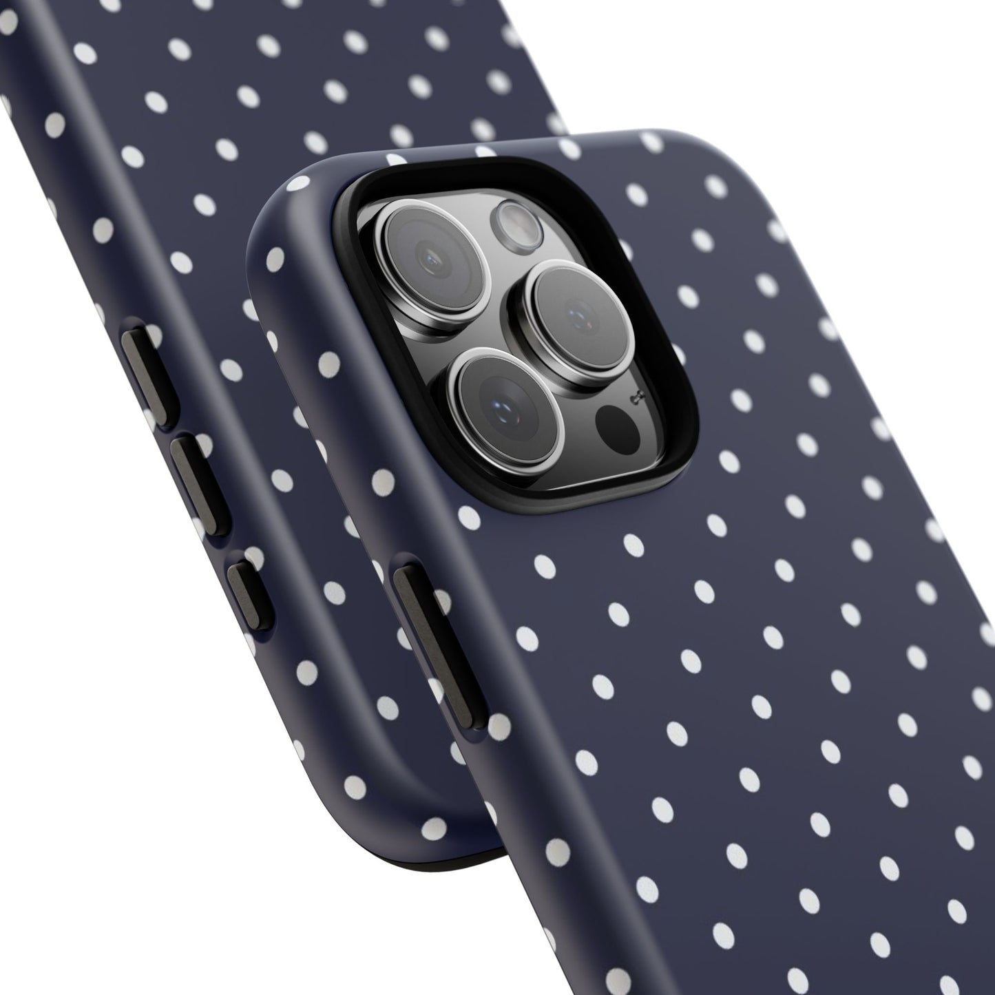 Navy Polka Dot iPhone Case