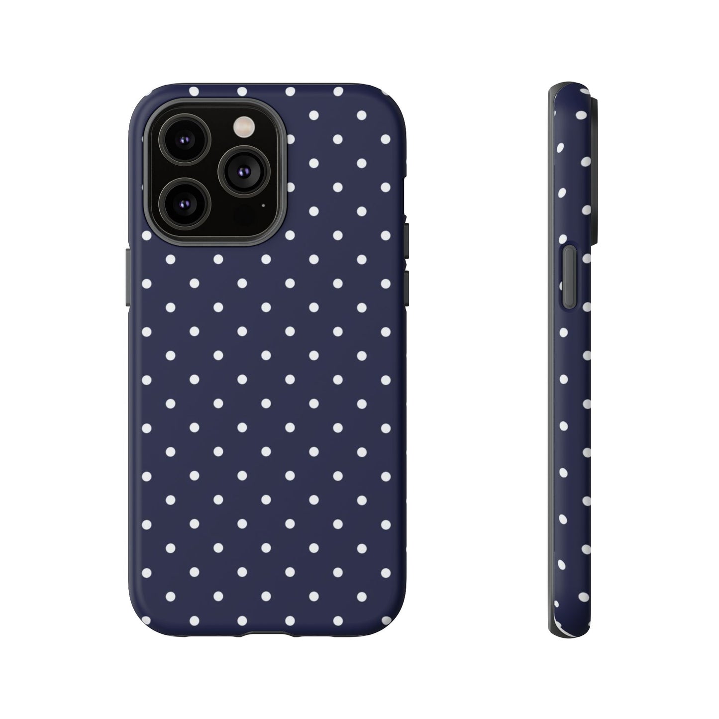 Navy Polka Dot iPhone Case