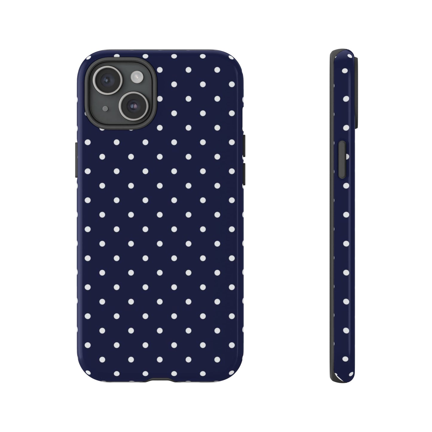 Navy Polka Dot iPhone Case