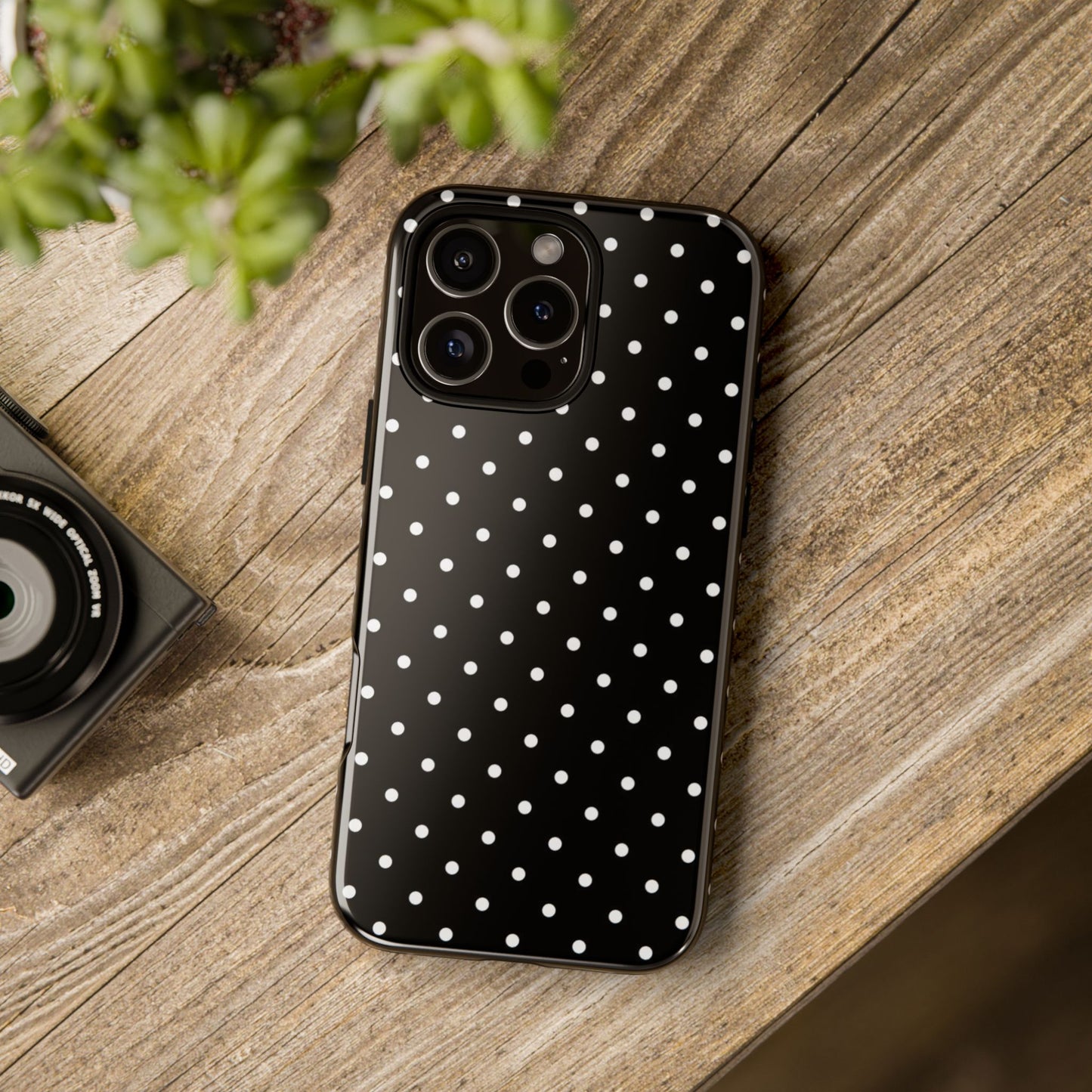 Black Polka Dot iPhone Case